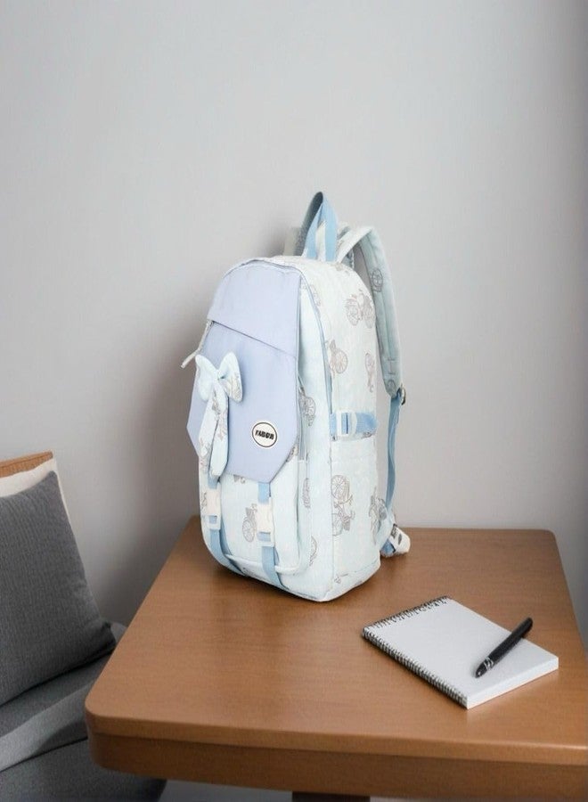 Areo Bag - 25 Litre Water resistant School Backpack Bags for Girl - Large 17 Inch Laptop Bag for Girls 12+ Years, College Bag for Girls, Women, Ideal for Office, Travel, School, College (GREY) - Image 3